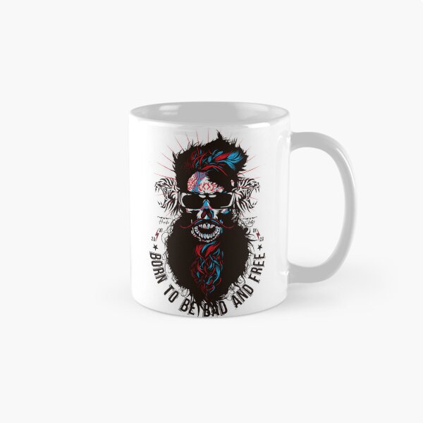 Item preview, bearded and mustached skull hipster skull beard designed and sold by Achille3777.