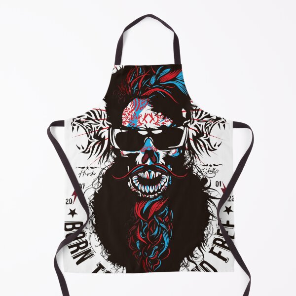 Item preview, bearded and mustached skull hipster skull beard designed and sold by Achille3777.