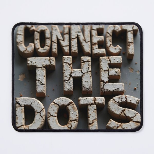 Item preview, CONNECT THE DOTS Text in Cracked Earth Texture Design designed and sold by Creative88Art.