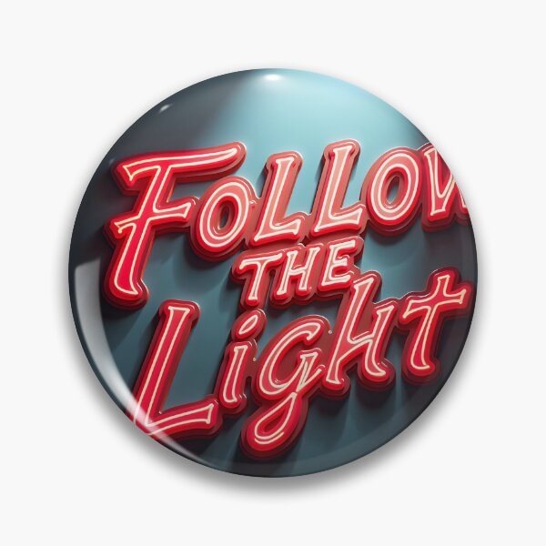 Item preview, Neon Sign Reading Follow the Light in Bold Red Cursive Letters designed and sold by Creative88Art.