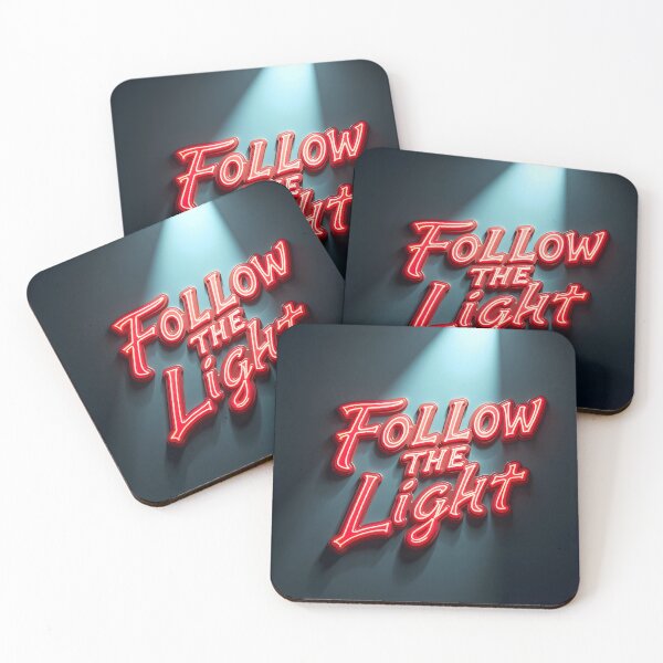 Item preview, Neon Sign Reading Follow the Light in Bold Red Cursive Letters designed and sold by Creative88Art.