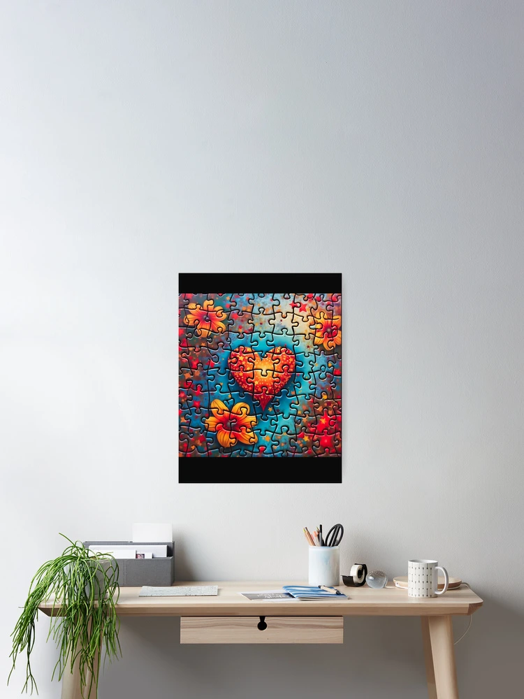 Thumbnail 2 of 3, Poster, Interlocking Shapes designed and sold by likeforcode.
