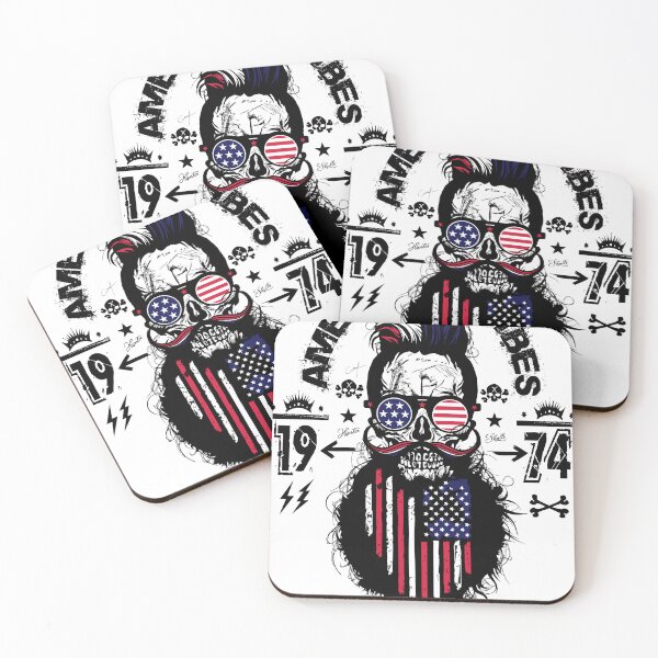 Item preview, Hipster skull bearded american vibes mustache designed and sold by Achille3777.