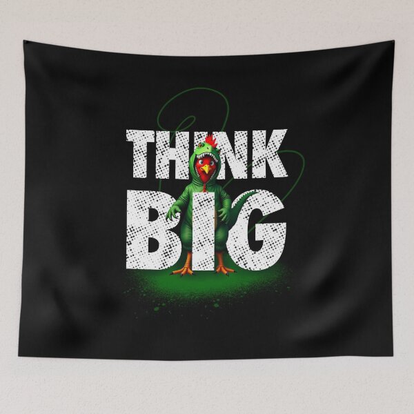 Item preview, Think Big - Chicken in a Dinosaur Suit designed and sold by AnAzArt.