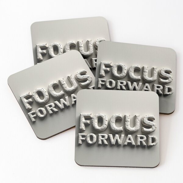 Item preview, Three Dimensional Text 'FOCUS FORWARD' with Textured Design designed and sold by Creative88Art.