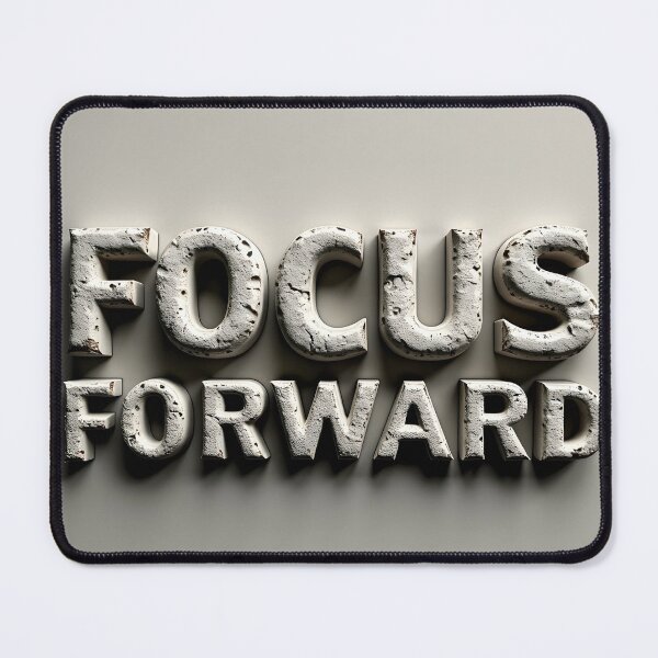 Item preview, Three Dimensional Text 'FOCUS FORWARD' with Textured Design designed and sold by Creative88Art.
