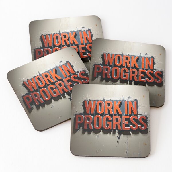 Item preview, Three Dimensional Work in Progress Sign on Textured Wall designed and sold by Creative88Art.