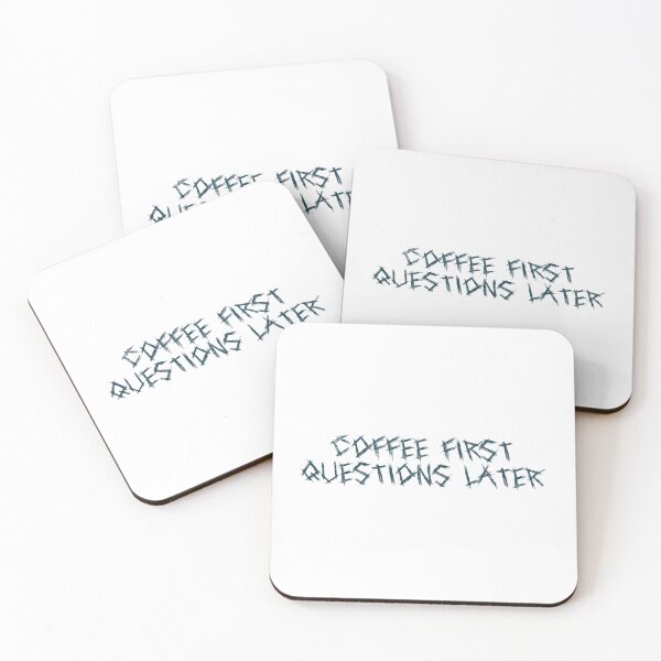 Item preview, Coffee first, questions later designed and sold by Ninjacatoff.