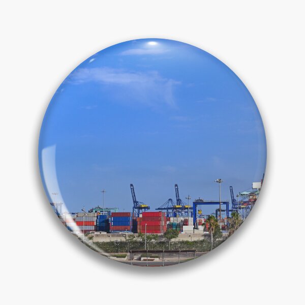 Item preview, Port of Valencia with their cranes and ship containers, Spain  designed and sold by goceris.