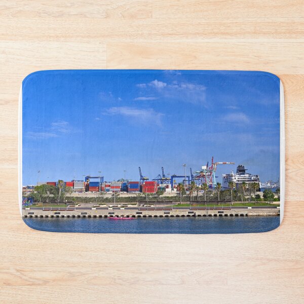 Item preview, Port of Valencia with their cranes and ship containers, Spain  designed and sold by goceris.
