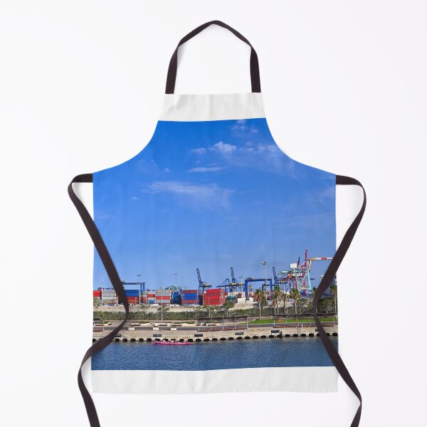 Item preview, Port of Valencia with their cranes and ship containers, Spain designed and sold by goceris.