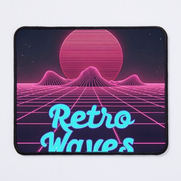 Artikelvorschau, Retro-futuristisches Neongitter mit stilisierter Sonne und Bergen entworfen und verkauft von Creative88Art.