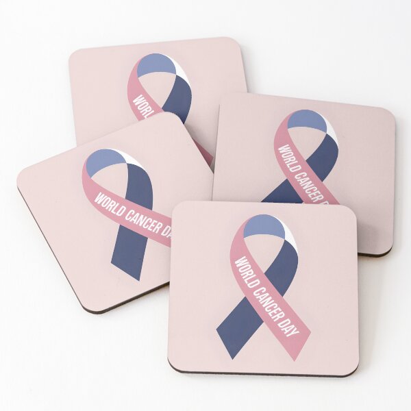Item preview, Pink and Navy Blue Awareness Ribbon for World Cancer Day designed and sold by Creative88Art.