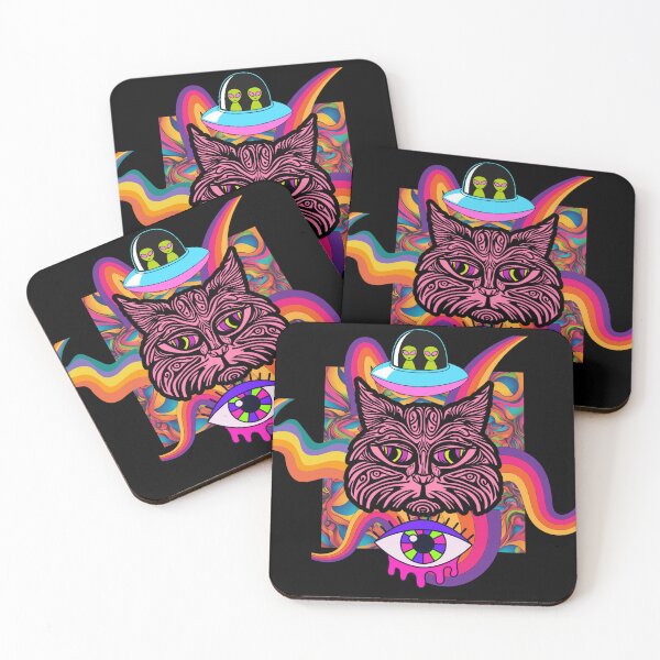 Item preview, Psychedelic Cat designed and sold by AuraTides.