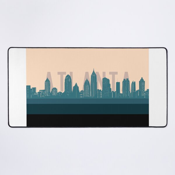 Item preview, atlanta skyline retro beige green designed and sold by BekimART2.