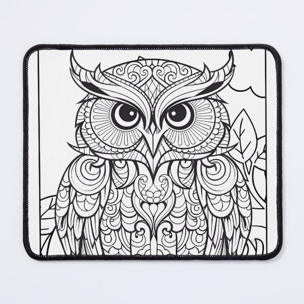 Item preview, Owl #4 Coloring Page Pattern  designed and sold by DavidColoring.