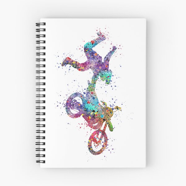 Item preview, Motocross Boy Stunt Dirt Biker Gift Watercolor Art designed and sold by LotusGifts.