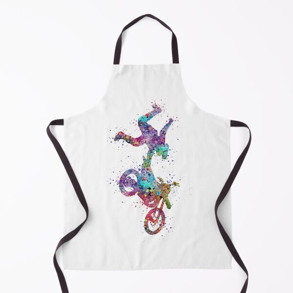 Item preview, Motocross Boy Stunt Dirt Biker Gift Watercolor Art designed and sold by LotusGifts.
