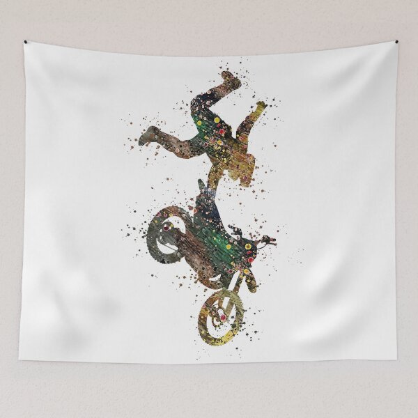 Artikelvorschau, Motocross Junge Sport Geschenk Aquarell Dirt Bike entworfen und verkauft von LotusGifts.