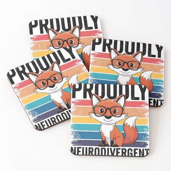 Item preview, Cute Fox Neurodivergent Pride Retro Vintage designed and sold by Taans-Creation.