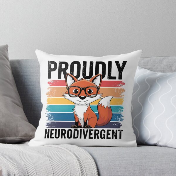 Item preview, Cute Fox Neurodivergent Pride Retro Vintage designed and sold by Taans-Creation.