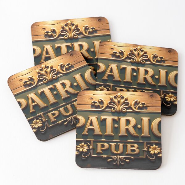 Item preview, Decorative Sign for St. Patrick's Pub with Gold Embossed Text designed and sold by Creative88Art.