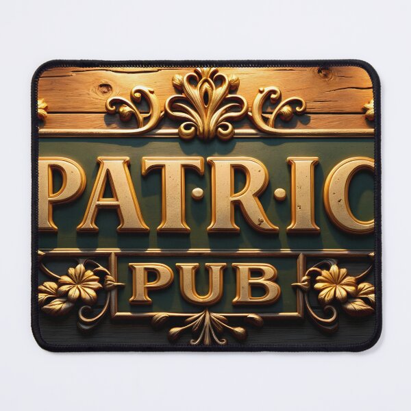 Item preview, Decorative Sign for St. Patrick's Pub with Gold Embossed Text designed and sold by Creative88Art.