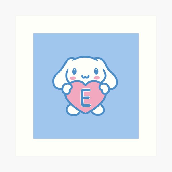 Item preview, Cute Cinnamoroll Holding a Heart with Letter E designed and sold by moroingo.