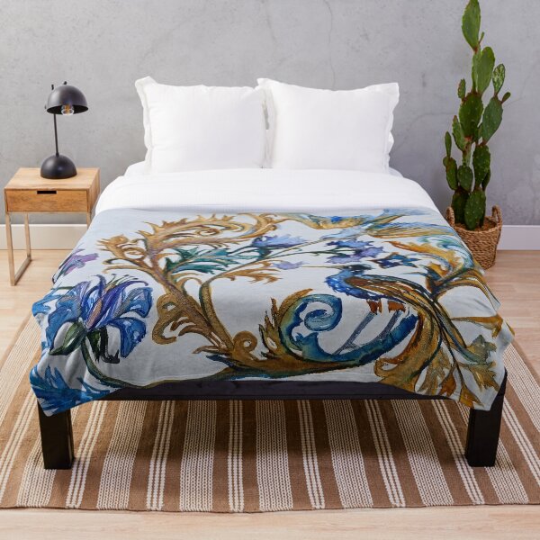 Item preview, Medieval ornamentation with birds & floral patterns | Glittering watercolor designed and sold by NasobemArt.
