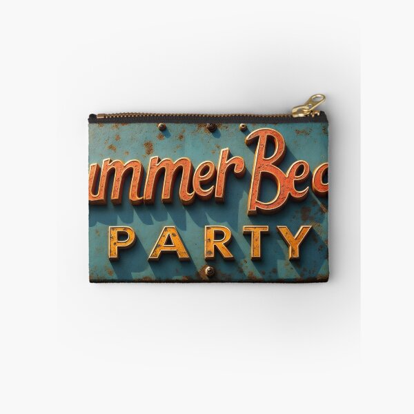 Item preview, Vintage Metal Sign with Summer Beach Party Text and Rustic Design designed and sold by Creative88Art.