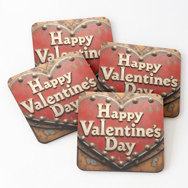 Item preview, Industrial Design with Red Heart and Valentine's Day Text designed and sold by Creative88Art.