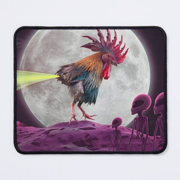 Item preview, The jet-powered rooster looks at the aliens on one of the planets. designed and sold by szbotond.