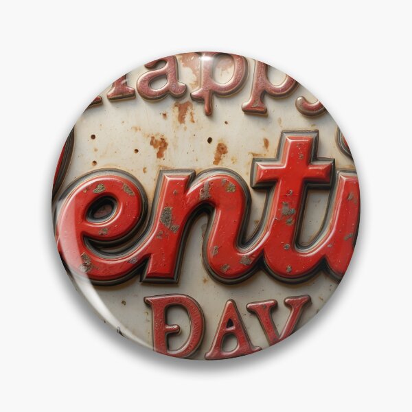 Item preview, Vintage Valentine's Day Sign with Heart and Golden Accents designed and sold by Creative88Art.