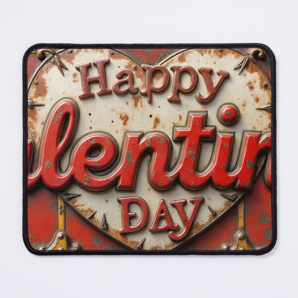 Item preview, Vintage Valentine's Day Sign with Heart and Golden Accents designed and sold by Creative88Art.