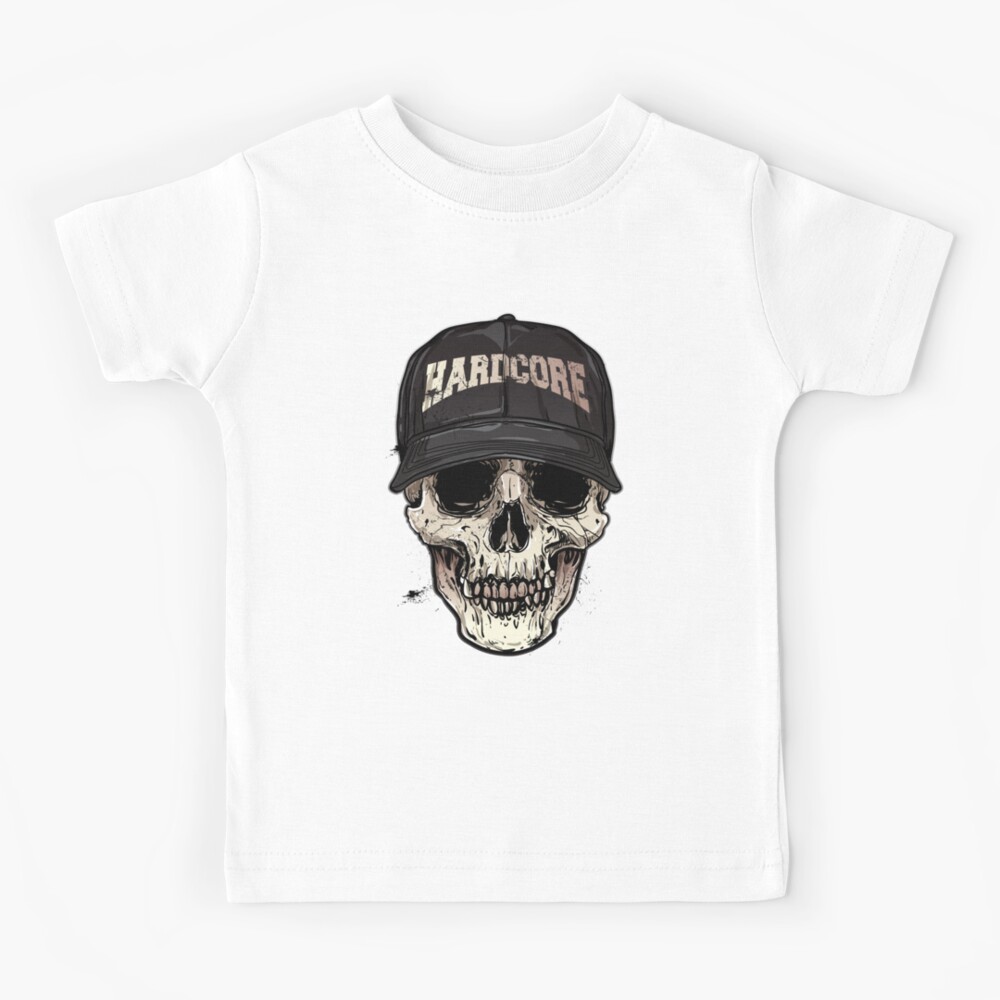 Hardcore skull | punk skull wearing a hardcore hat