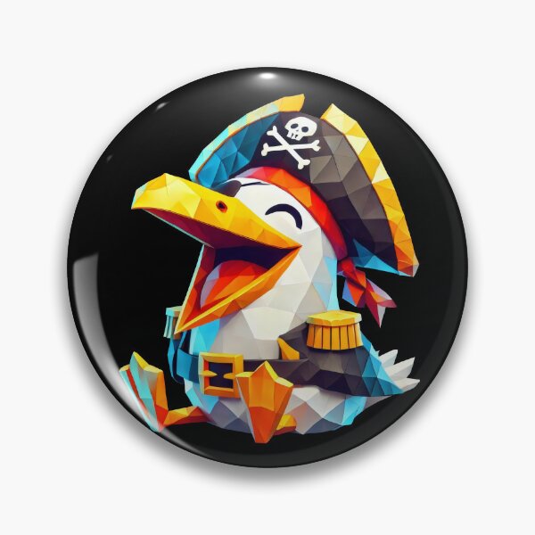 Item preview, cool polygons pirate seagull designed and sold by CutOriginalArt.