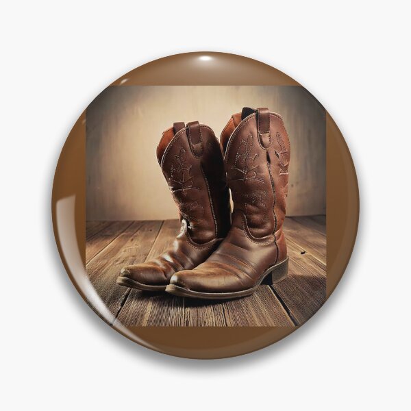 Item preview, Vintage Leather Cowboy Boots, Old Western Art designed and sold by Phat Dog Designs .