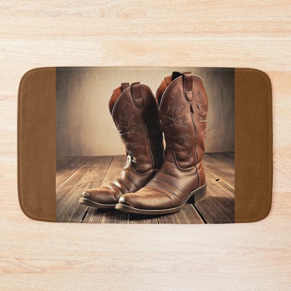 Item preview, Vintage Leather Cowboy Boots, Old Western Art designed and sold by Phat Dog Designs .