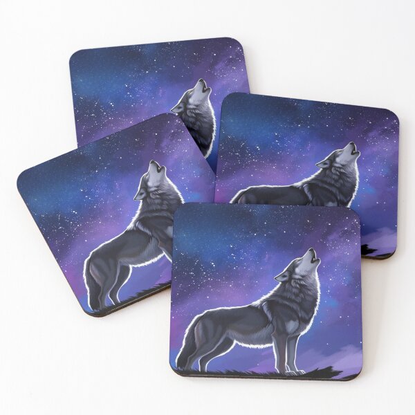Item preview, Howling Wolf & Starlit Sky designed and sold by Pines & Starlight.