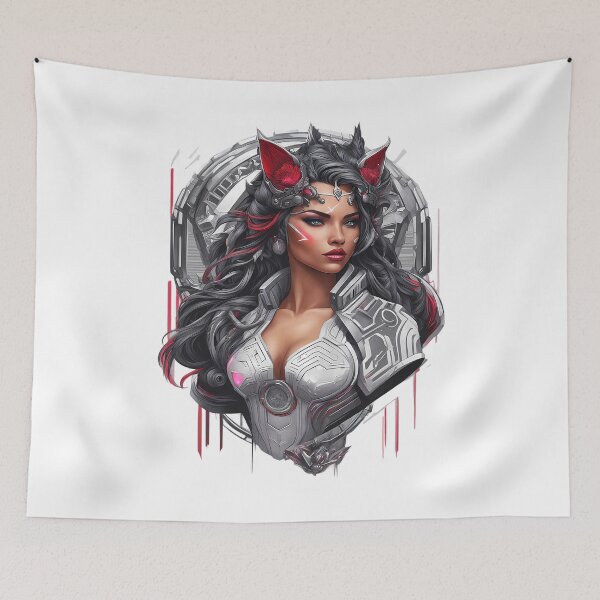 Item preview, Cyber Women Warrior Goddess – Futuristic Female Cat Character Design designed and sold by MystiqSlav.