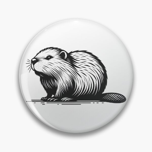 Item preview, Basuki Beaver - Black and White designed and sold by Heidi25L.