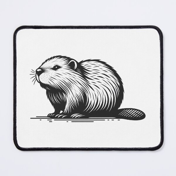 Item preview, Basuki Beaver - Black and White designed and sold by Heidi25L.