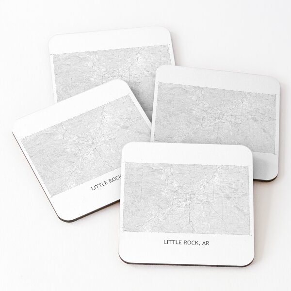 Item preview, LITTLE ROCK, AR 100K Topographical Map Black and White designed and sold by PGHPhotoCo.