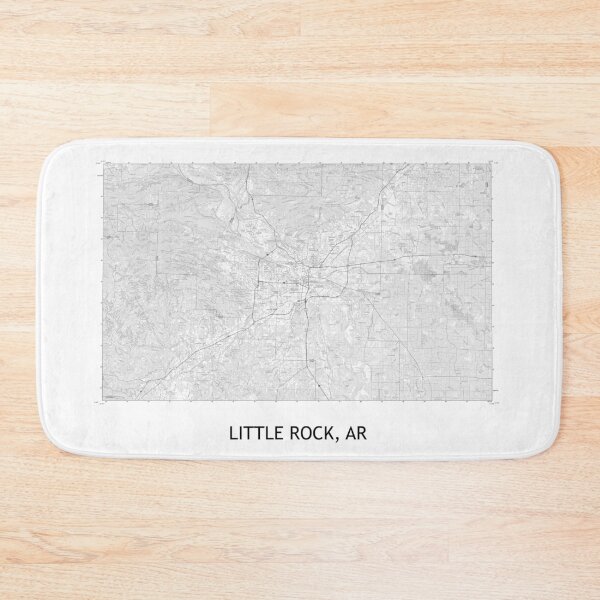 Item preview, LITTLE ROCK, AR 100K Topographical Map Black and White designed and sold by PGHPhotoCo.