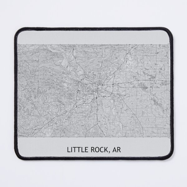 Item preview, LITTLE ROCK, AR 100K Topographical Map Grey designed and sold by PGHPhotoCo.
