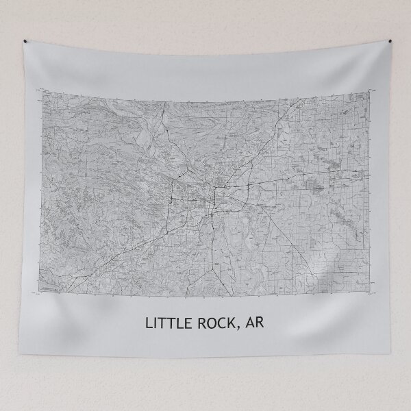 Item preview, LITTLE ROCK, AR 100K Topographical Map Grey designed and sold by PGHPhotoCo.