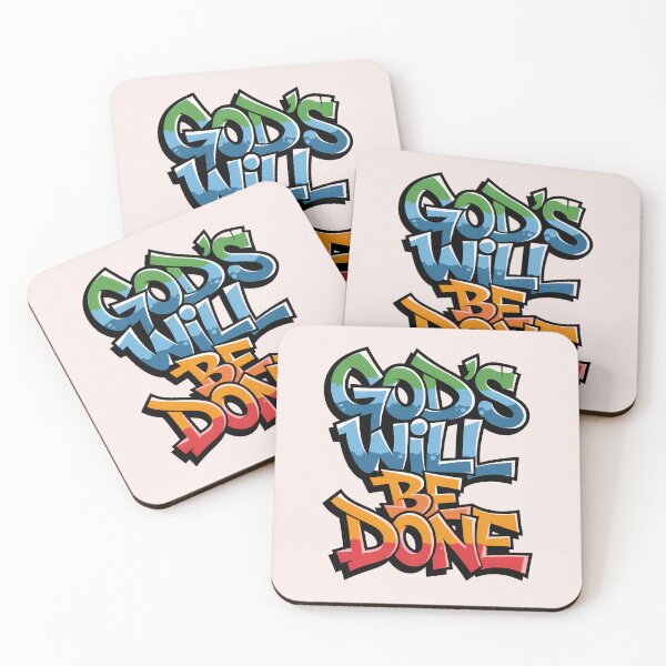 Item preview, God’s Will Be Done Graffiti Street Art Christian Bible Verse Typography designed and sold by  KnitLuv.