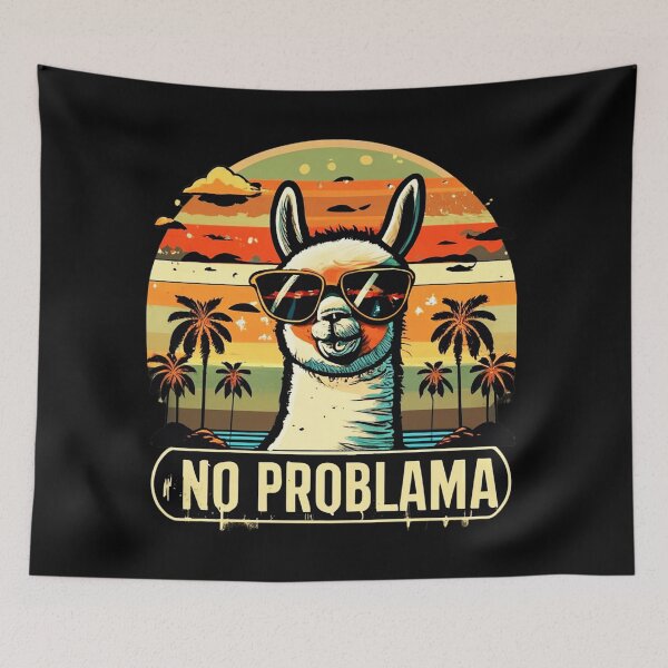 Item preview, No problama Funny Llama  designed and sold by SteezeeStore.