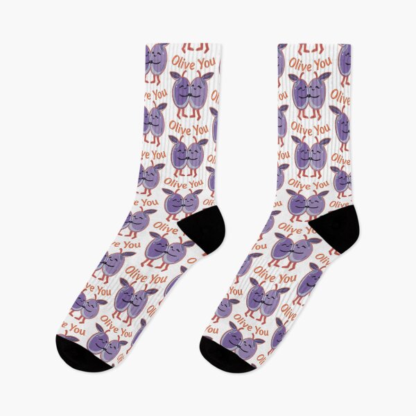 Item preview, Lilac Cute Olive Pun – Olive You Romantic Food Art designed and sold by CrownedCanvas.