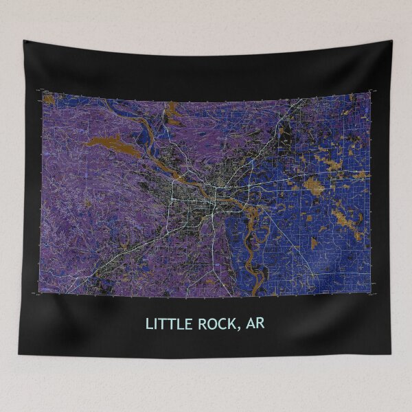 Item preview, LITTLE ROCK, AR 100K Topographical Map Dark designed and sold by PGHPhotoCo.